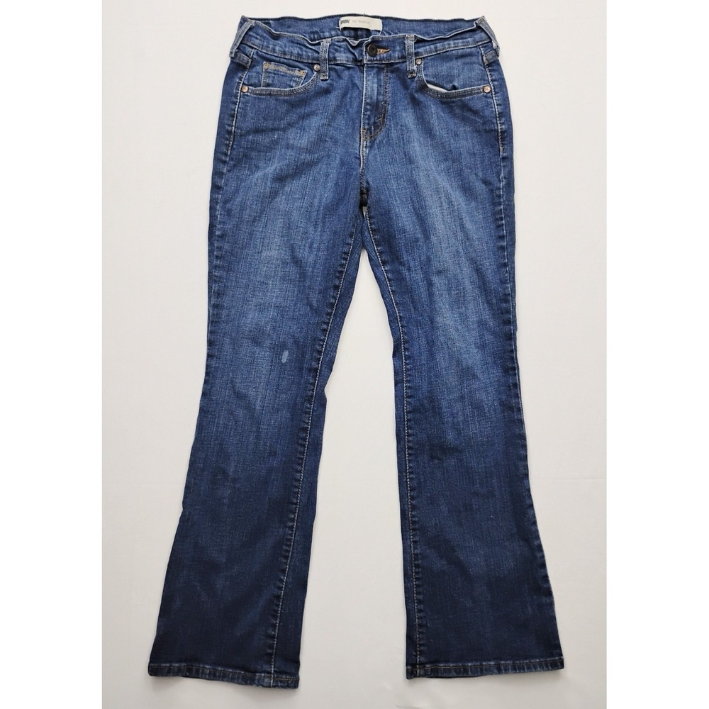 Levis 515 Jeans boot cut Womens 8 Short Mid Rise Medium Wash Denim Stretch 30x28